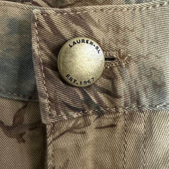 Vtg Lauren Ralph Lauren Size 8 Mallard Duck Print Straight Leg Chino Pants Brown - Picture 4 of 10
